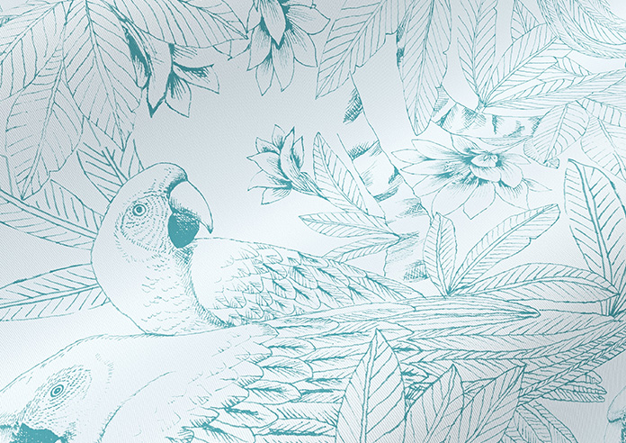 Peruvian Parrots, Turquoise - Roller Blind - Image 4